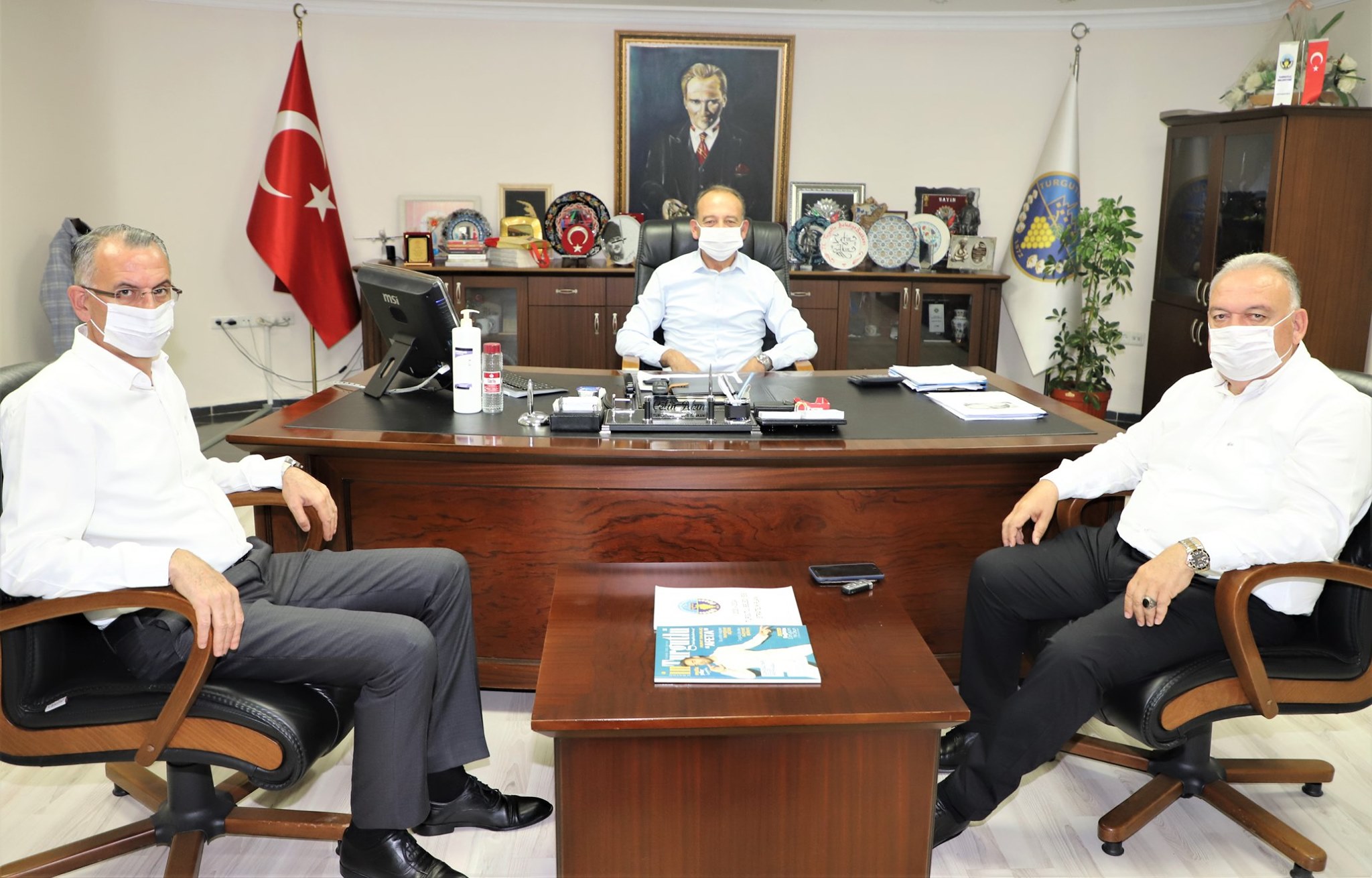 TUTSO Başkanı Aydın'dan, Belediye Başkanı Çetin Akın'a Ziyaret