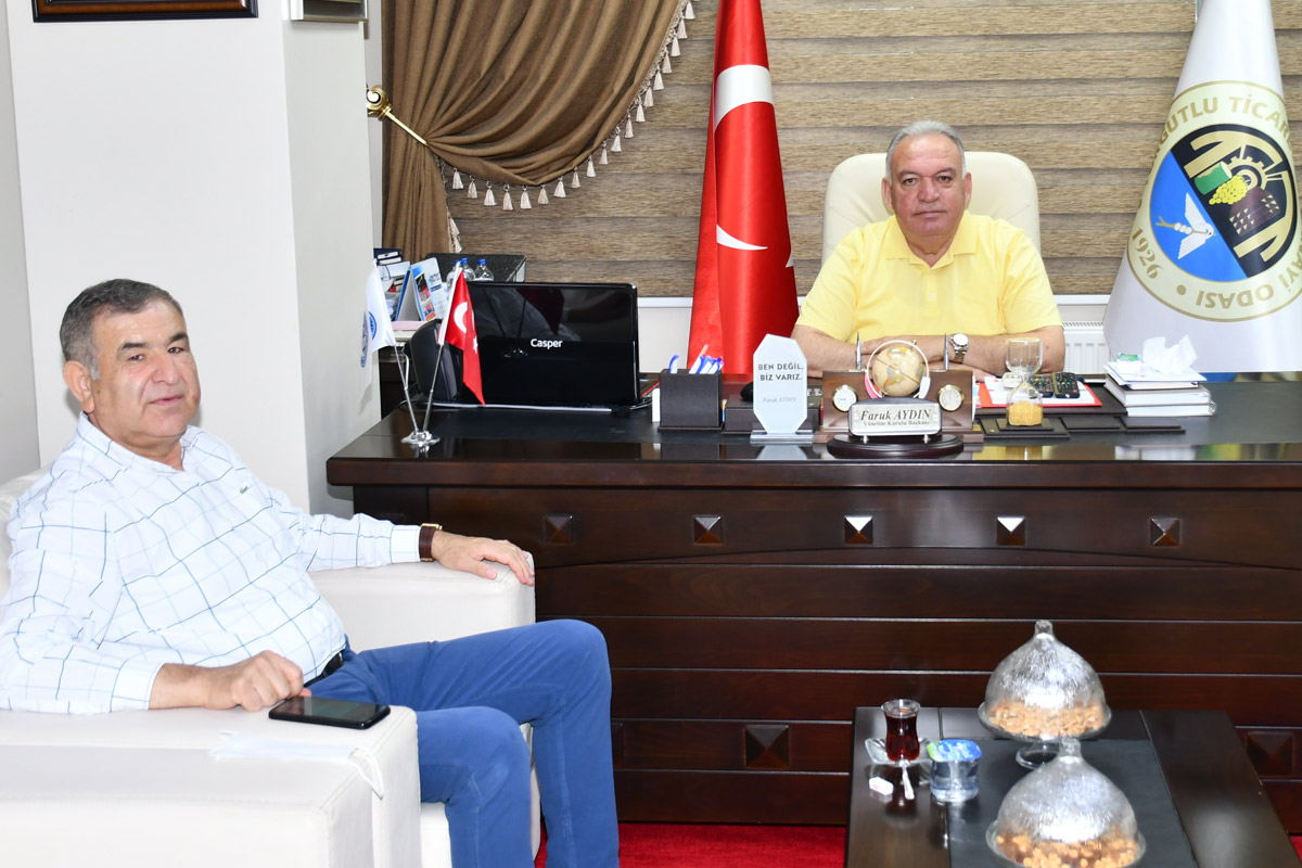 Talat Özışık'tan, TUTSO Başkanı Aydın'a Ziyaret