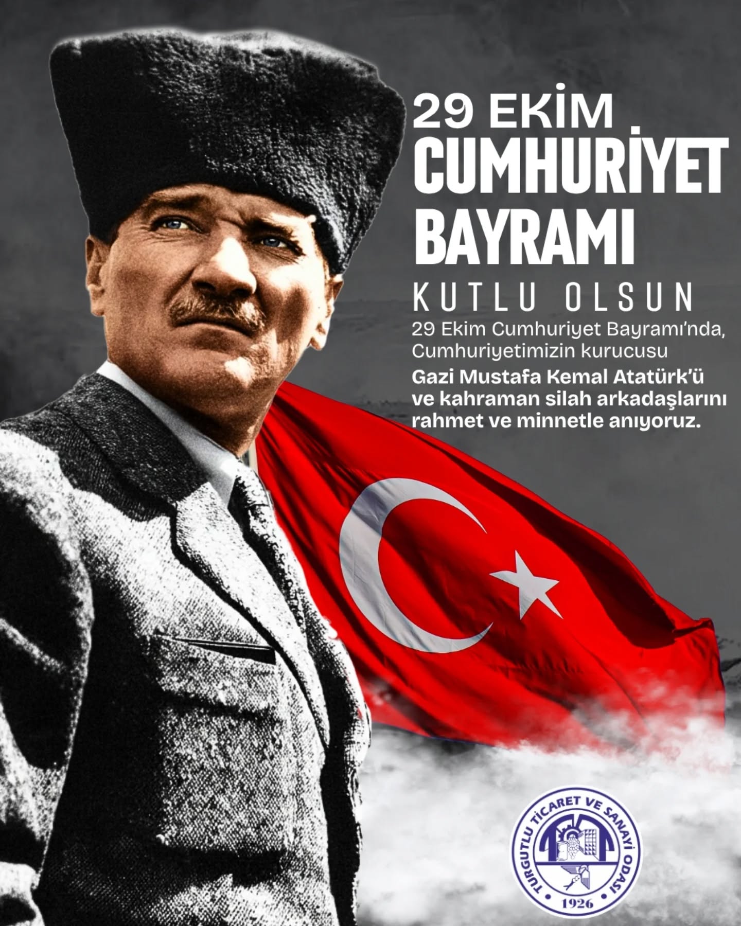 TUTSO Başkanı Faruk Aydın’dan 29 Ekim Cumhuriyet Bayramı Mesajı