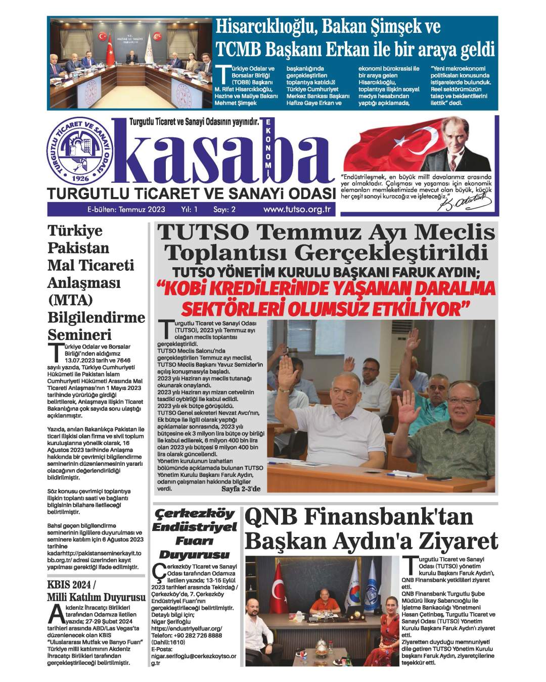 Temmuz 2023 E-Bülteni Yayınlandı