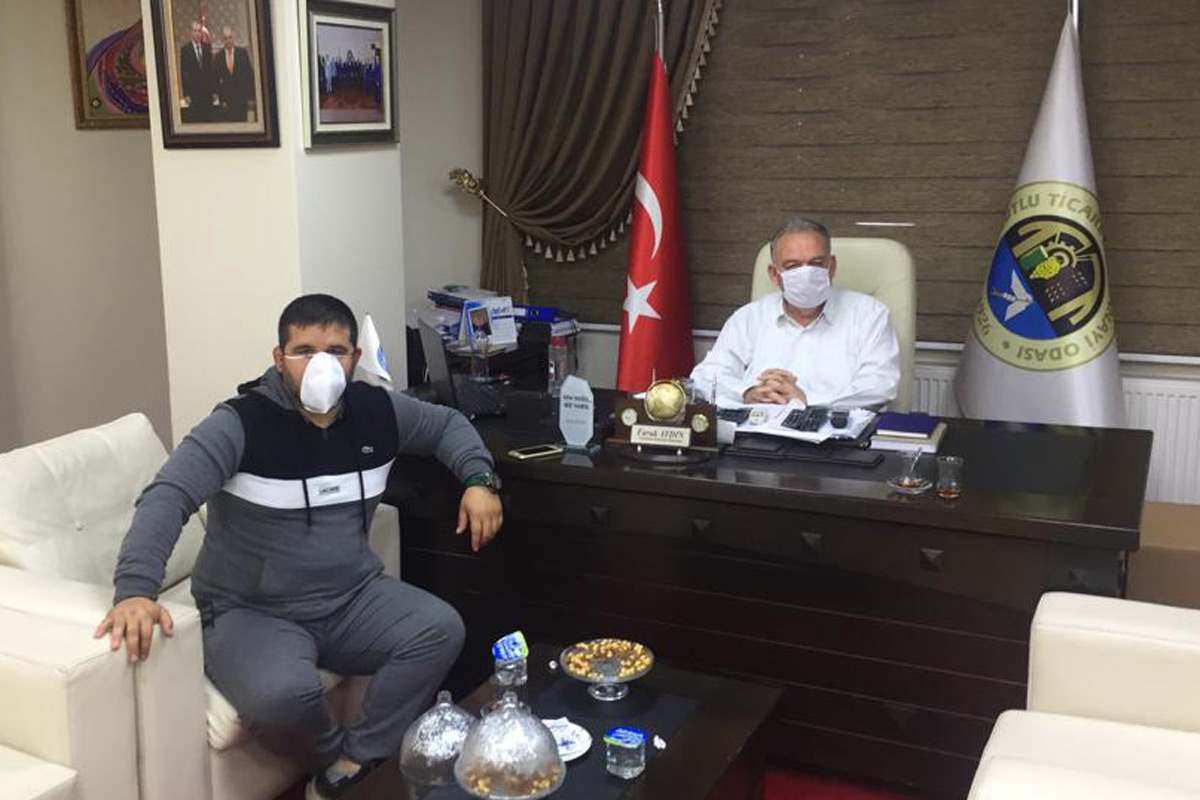 Başkan Aydın, TUTSO ya kayıt olan Hakan Çalışırı ağırladı