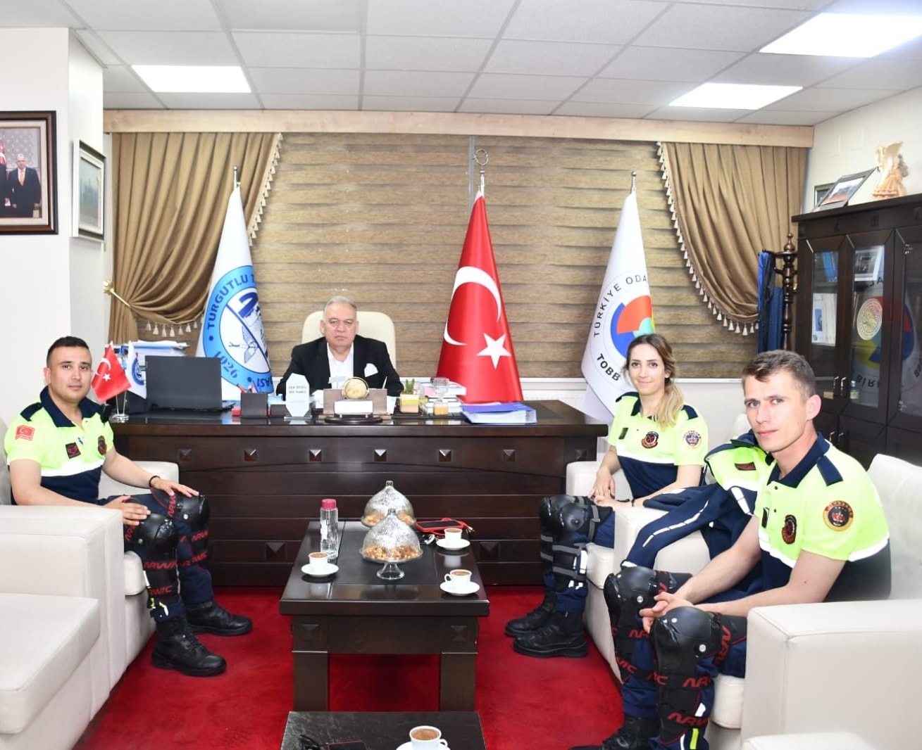 Başkan Aydın'a Jandarma Trafik Timi'nden Ziyaret