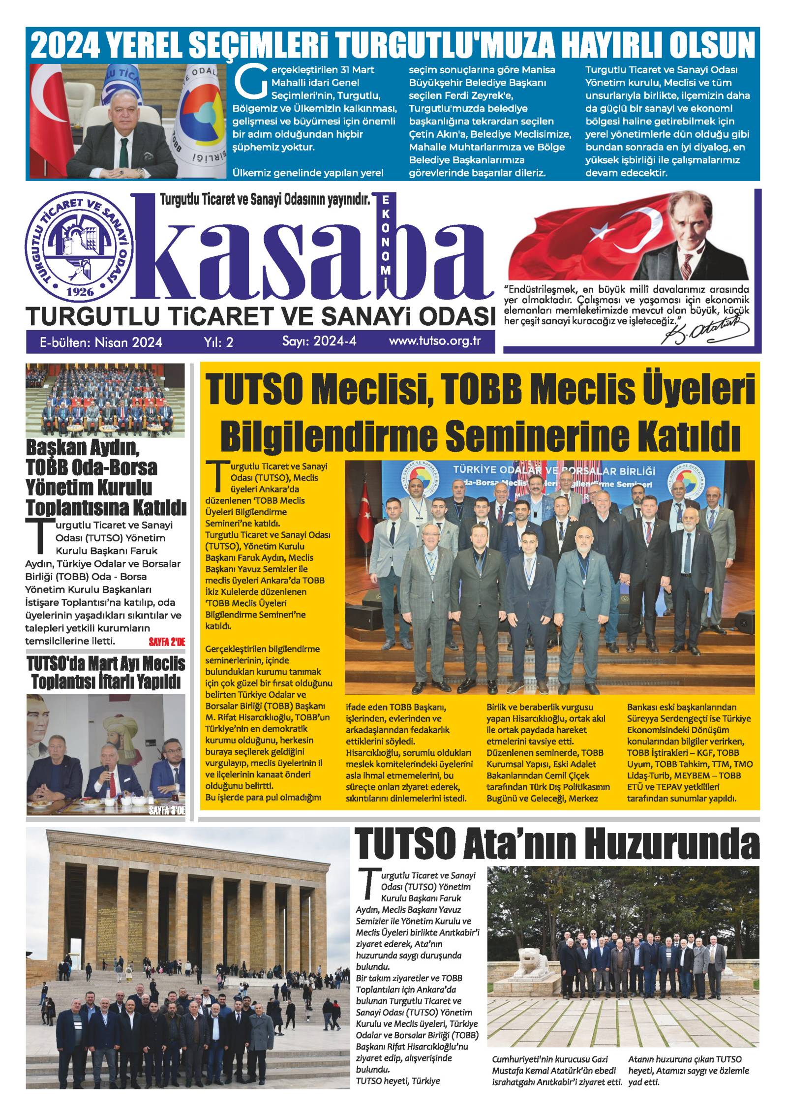 Nisan 2024 E-Bülteni Yayınlandı