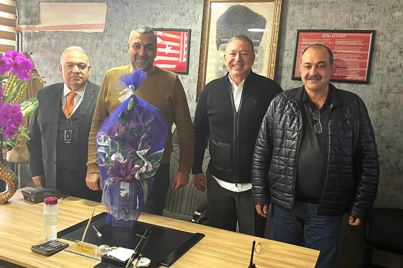 TUTSO'dan, Turgutlu Çiftçi Malları Koruma Başkanı Ayhan'a Hayırlı Olsun Ziyareti