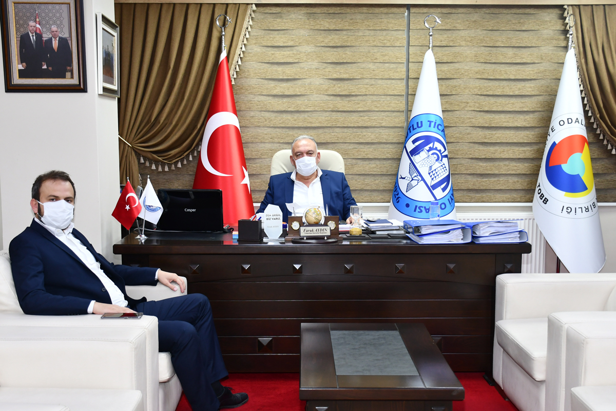 AK Parti İlçe Başkanı Baş'tan, TUTSO Başkanı Aydın'a Ziyaret