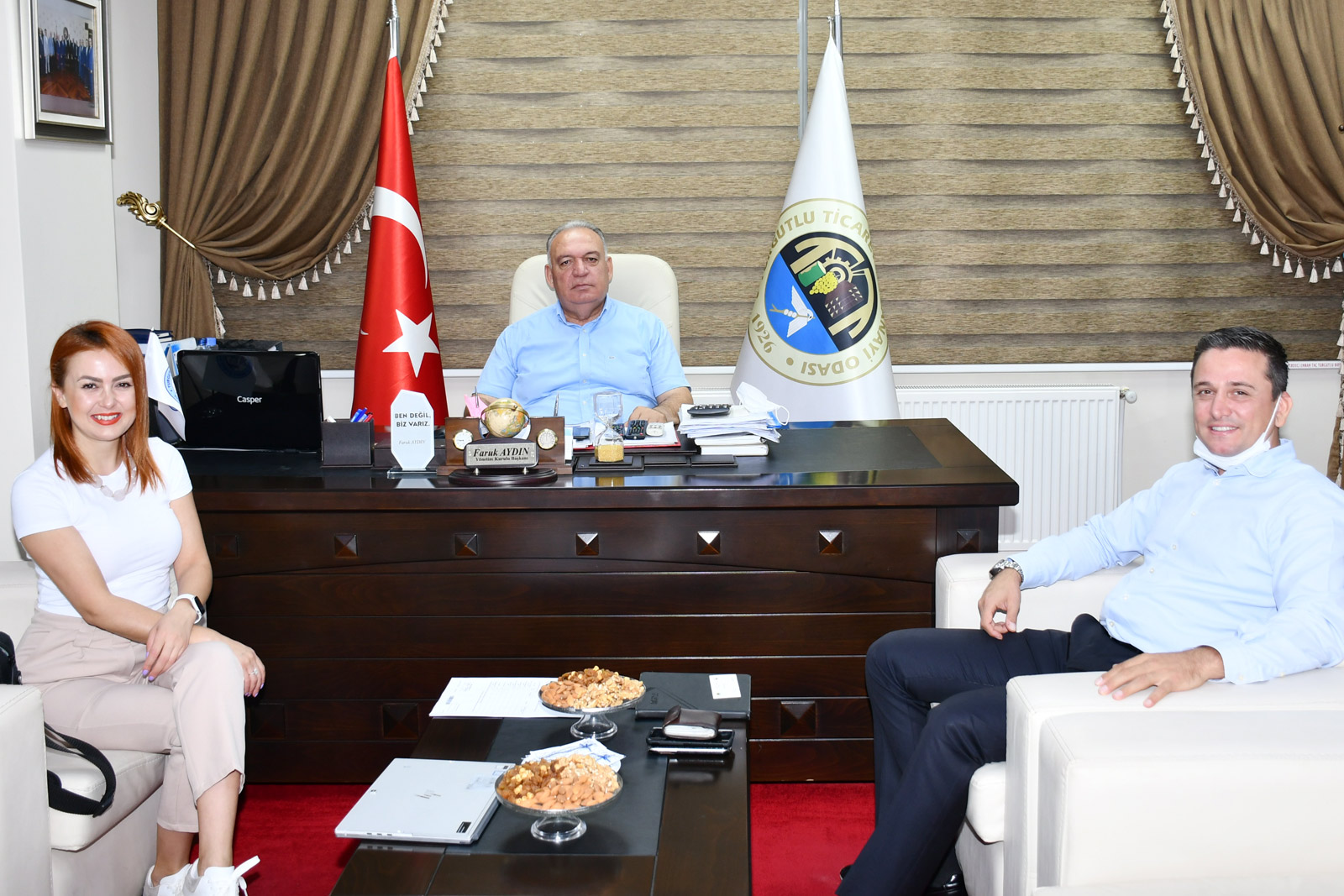 Başkan Aydın'a, Qnb Finansbank Temsilcilerinden Ziyaret