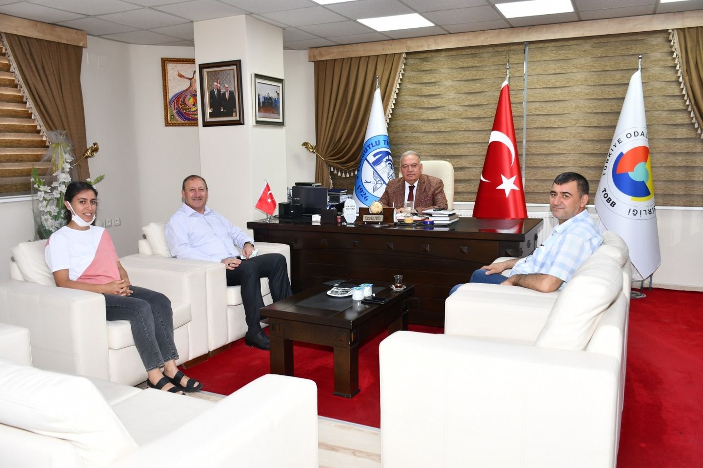 Sosyal Hizmet Merkezi ile Taşıyıcılar Kooperatifinden Başkan Aydın'a Ziyaret
