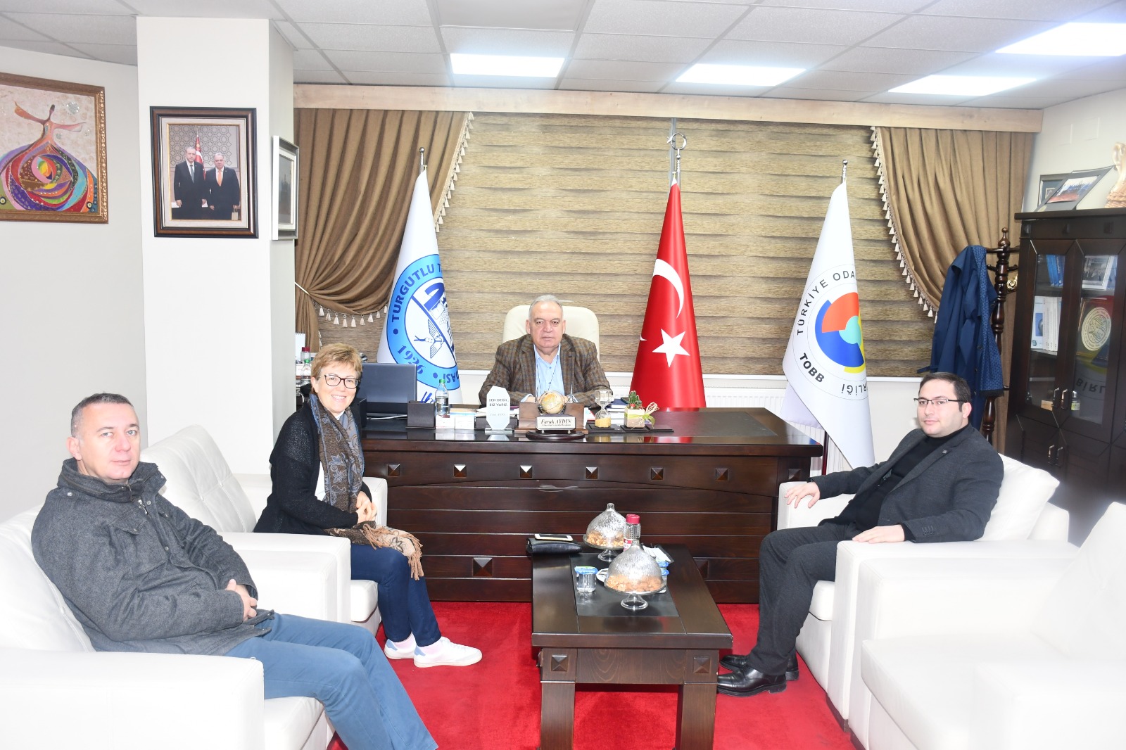 Başkan Aydın'a Orman İşletme ve Vakıfbank eski şube müdüründen Ziyaret