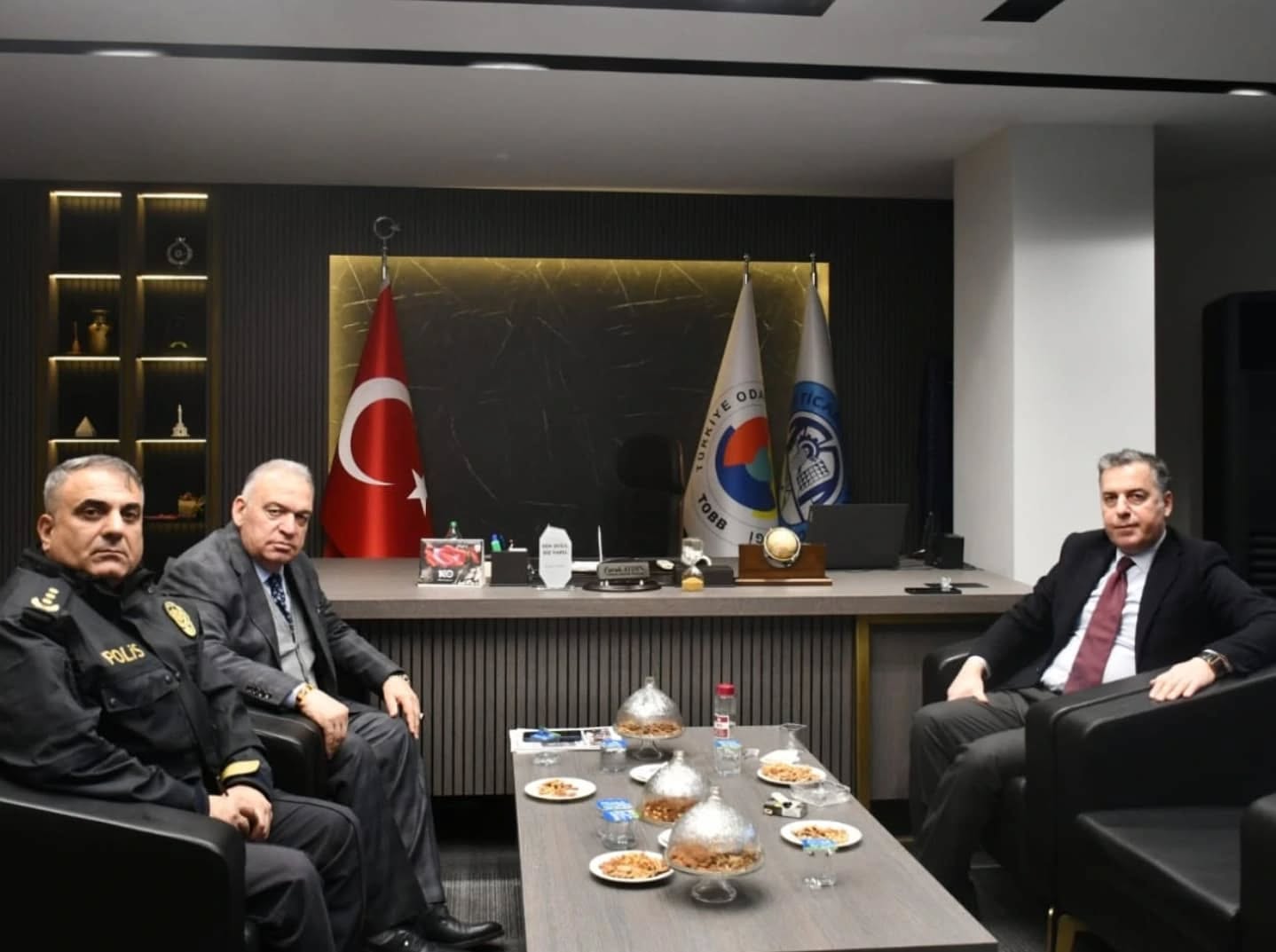 Kaymakam ve Emniyet Müdüründen Başkan Aydın'a Ziyaret