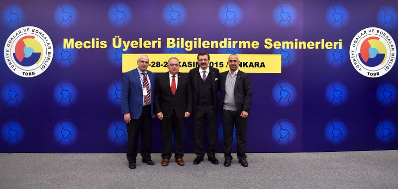 ODAMIZ MECLİS ÜYELERİ, RIFAT HİSARCIKLIOĞLU NUN DA KATILDIĞI TOBB BİLGİLENDİRME SEMİNERİNE KATILDI