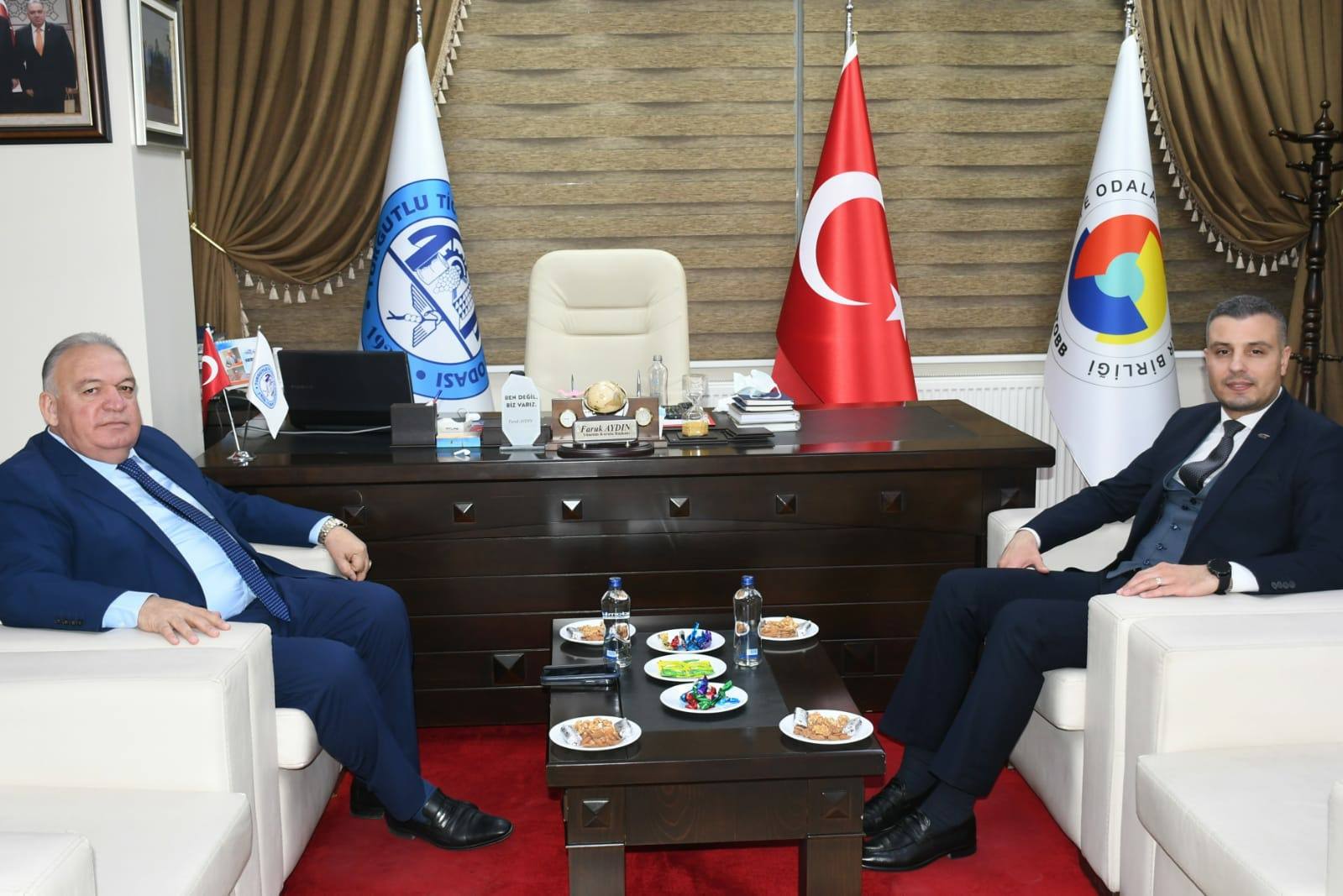 Manisa İl SGK Müdürü Kurt'tan, TUTSO Başkanı Aydın'a Ziyaret