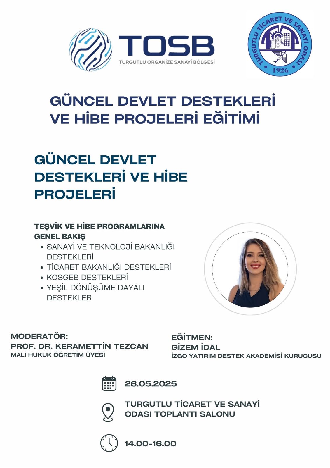 Turgutlu’da Güncel Devlet Destekleri ve Hibe Projeleri Eğitimi