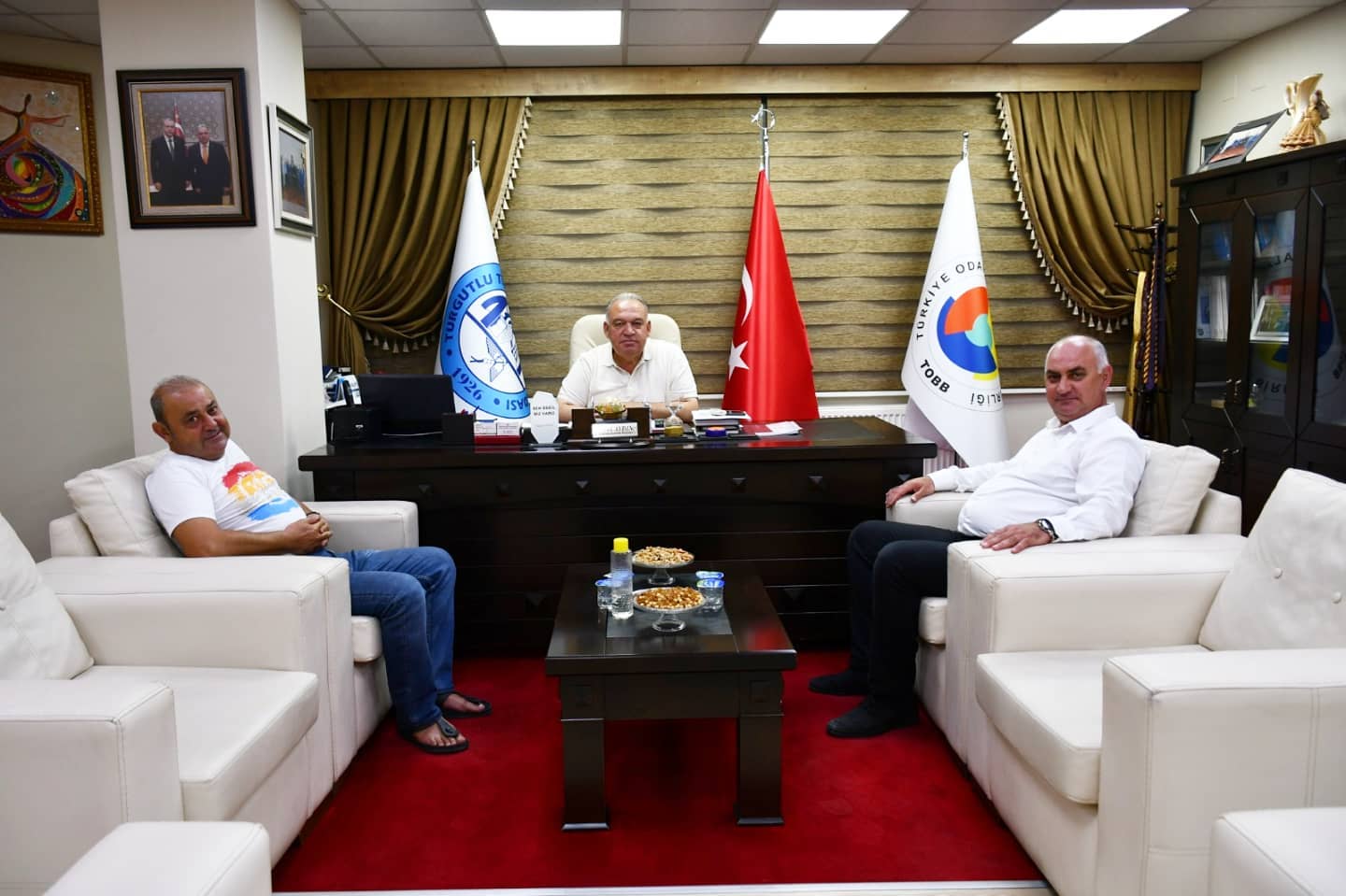 Ticaret Borsası Başkanı Temel'den, Başkan Aydın'a Ziyaret