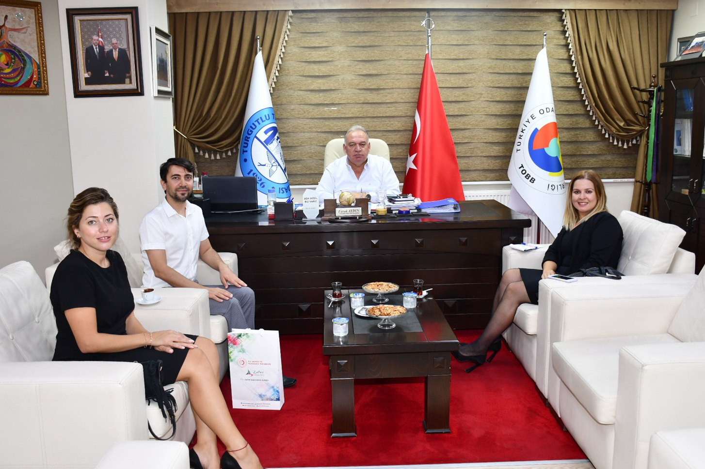 Başkan Aydın'a Zafer Kalkınma Ajansı ve Kaymakamlık Yetkililerinden Ziyaret