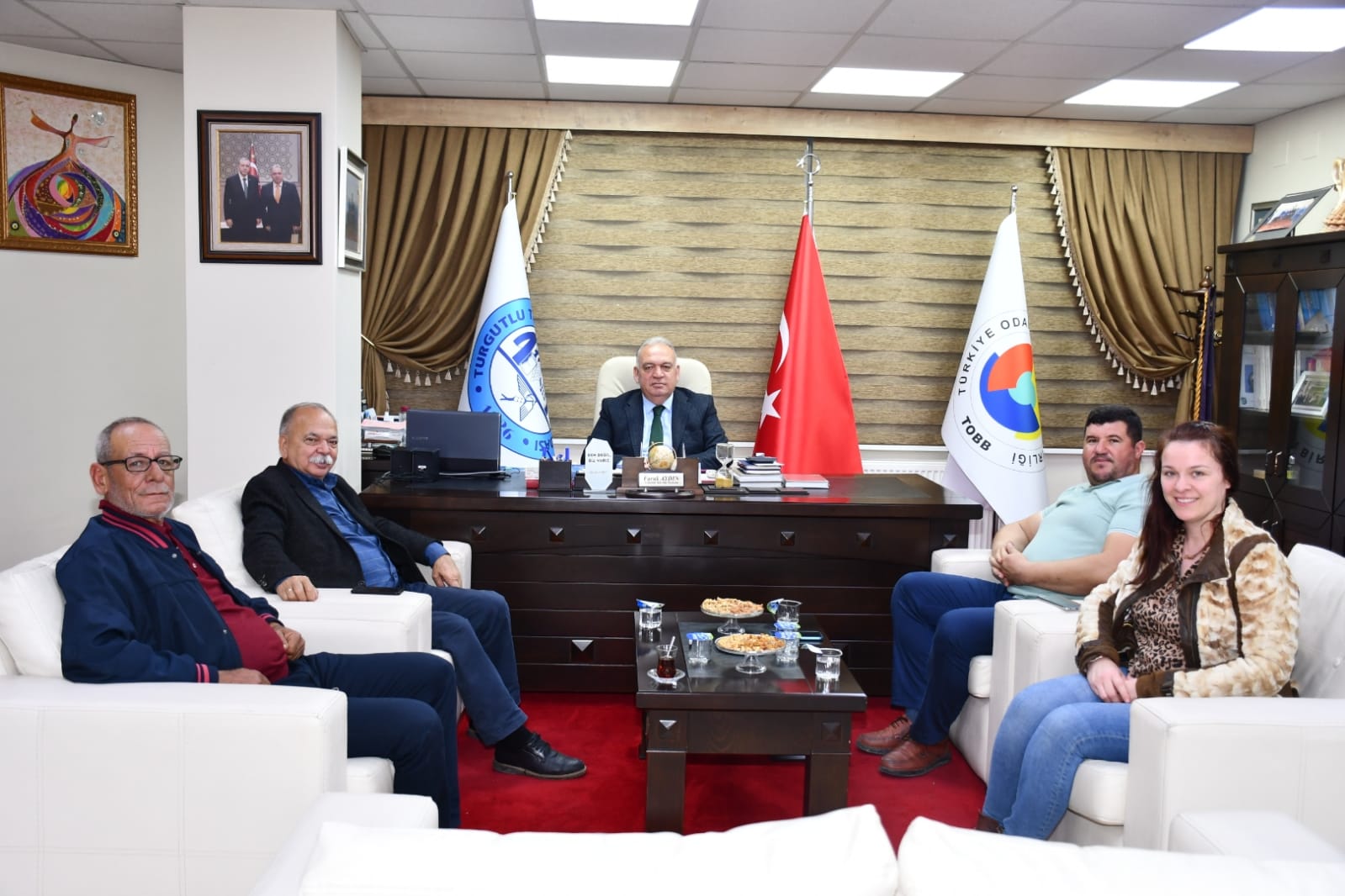 Başkan Coşkun ve Şimşek'ten, TUTSO Başkanı Aydın'a Ziyaret