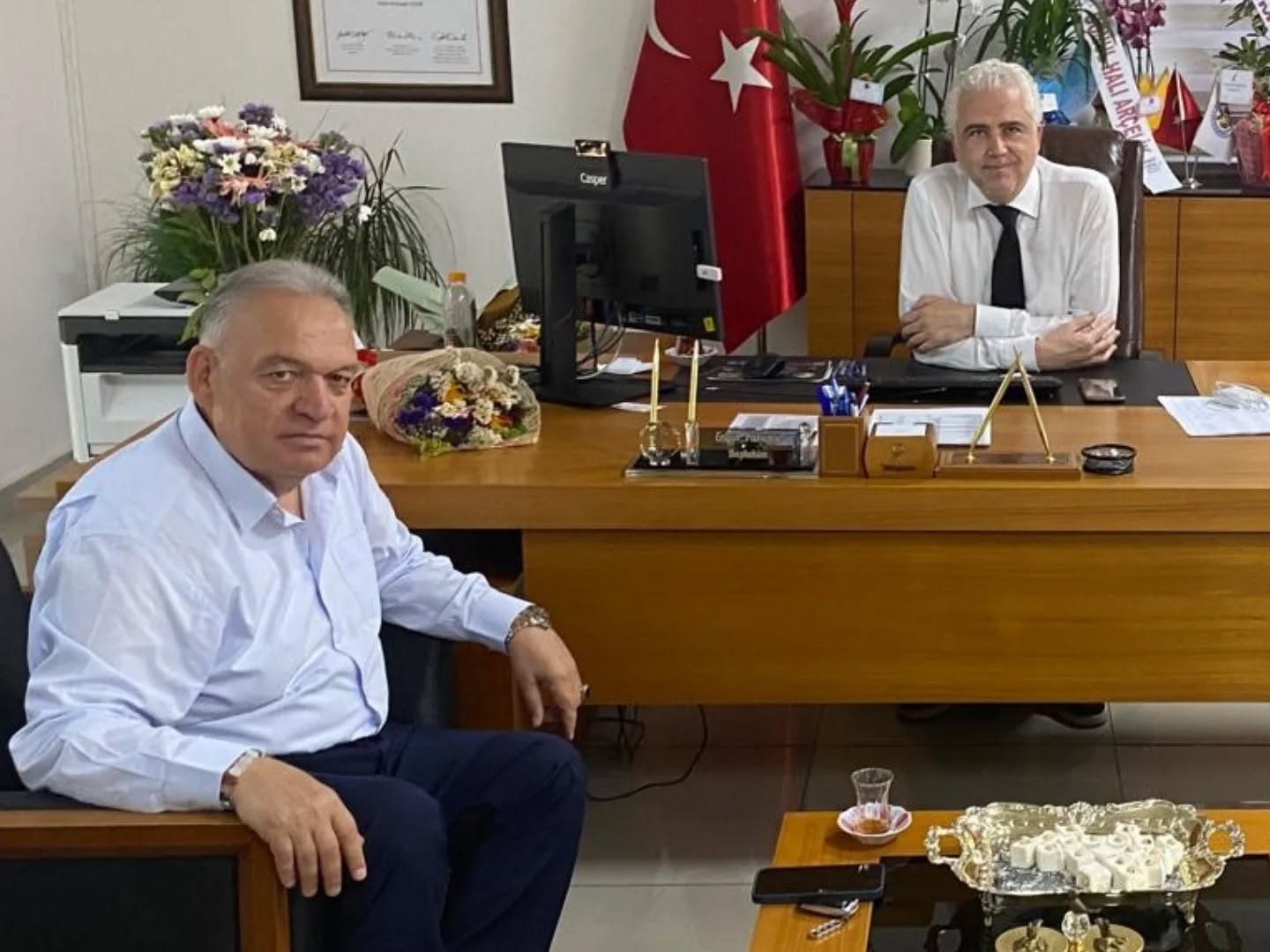 TUTSO Başkanı Faruk Aydın’dan, Başhekim Papuşçu’ya Hayırlı Olsun Ziyareti