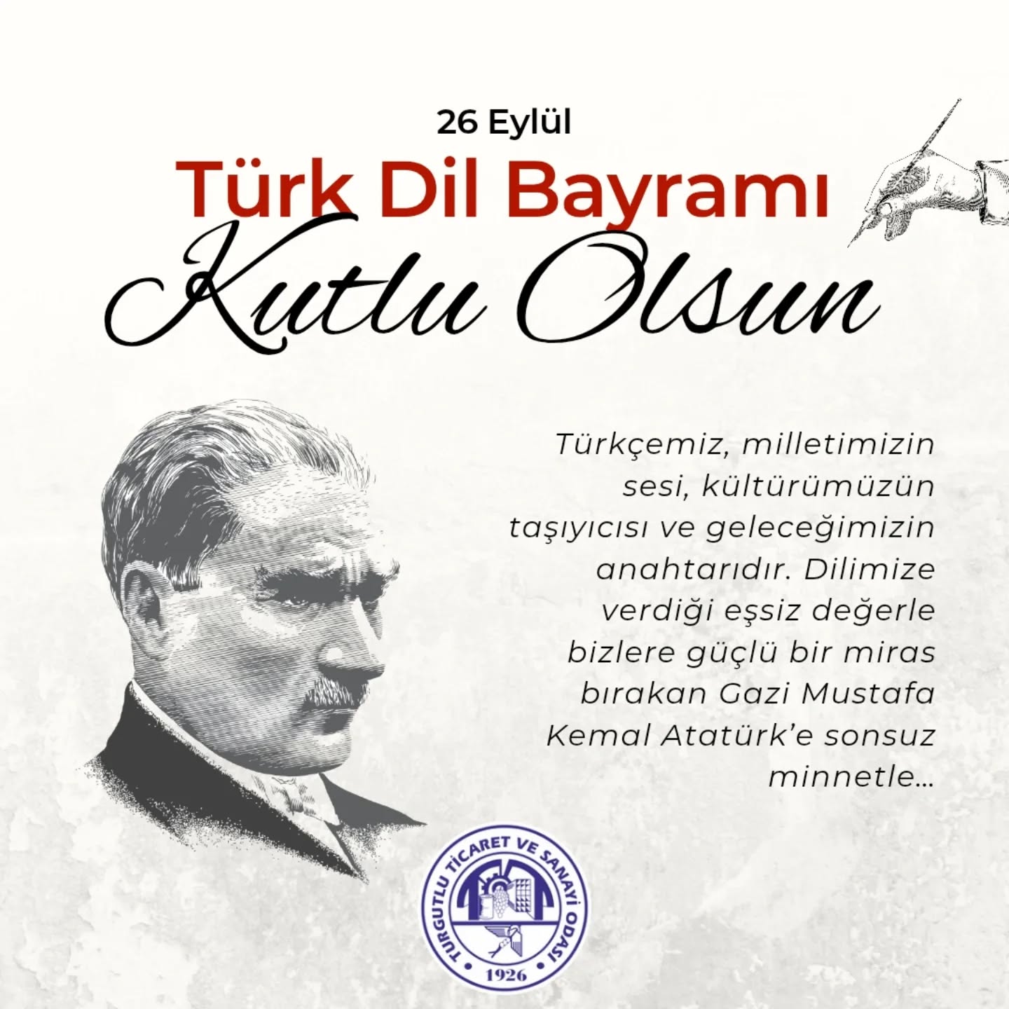 TUTSO Başkanı Faruk Aydın’dan 26 Eylül Dil Bayramı Mesajı