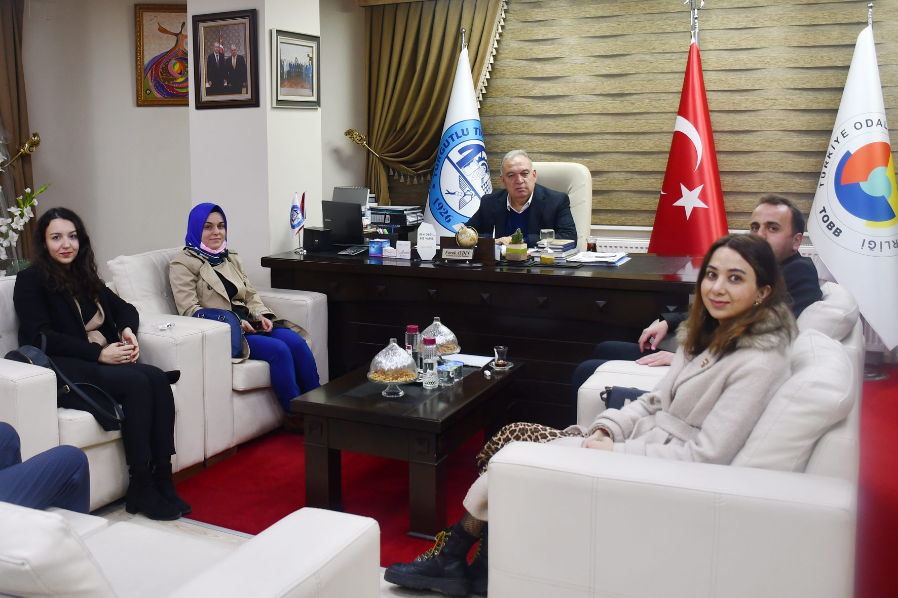 Başkan Faruk Aydın'a, Hasan Ferdi Turgutlu Mesleki ve Teknik Anadolu Lisesi'nden Ziyaret