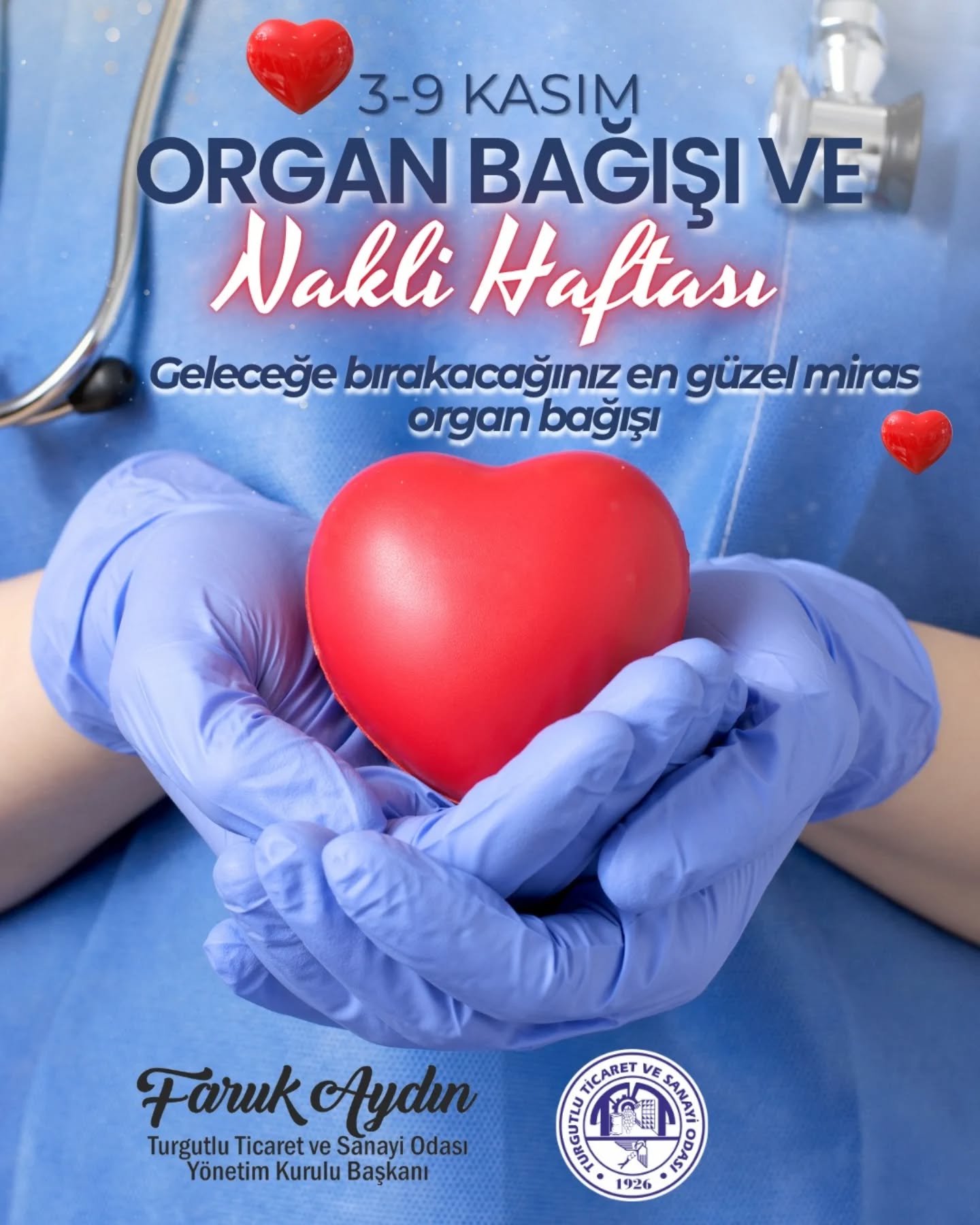 TUTSO Başkanı Faruk Aydın’dan Organ Bağışı ve Nakli Haftası Mesajı