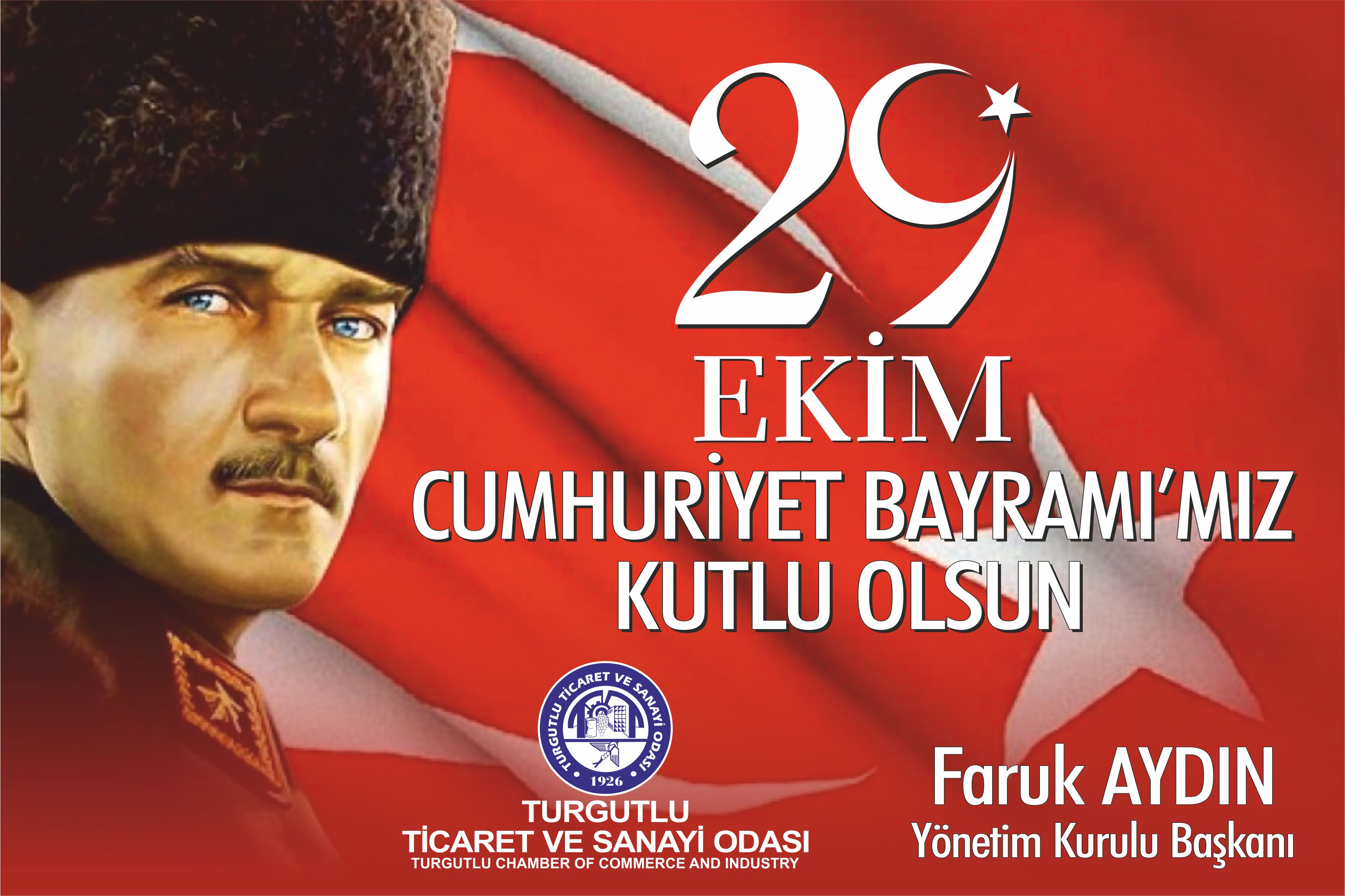 Başkan Faruk Aydın'dan 29 Ekim Cumhuriyet Bayramı Kutlama Mesajı