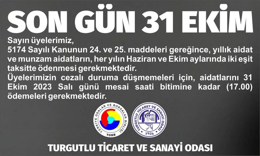Son Gün 31 Ekim 2023