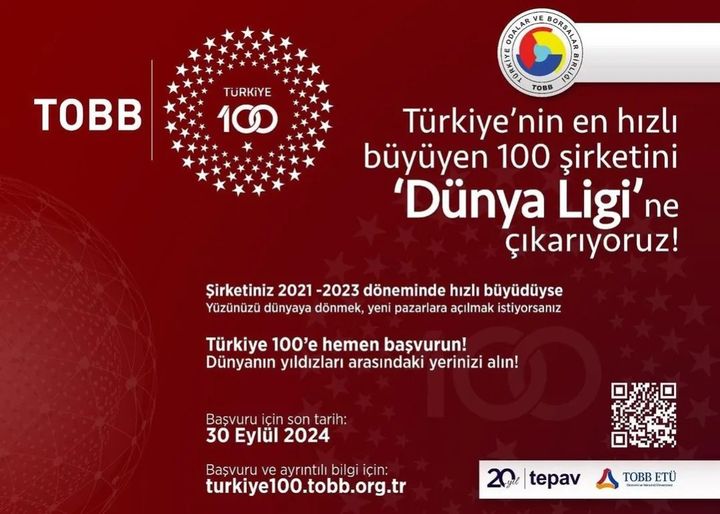 Türkiye'nin en hizlı büyüyen 100 şirketi seçilecek