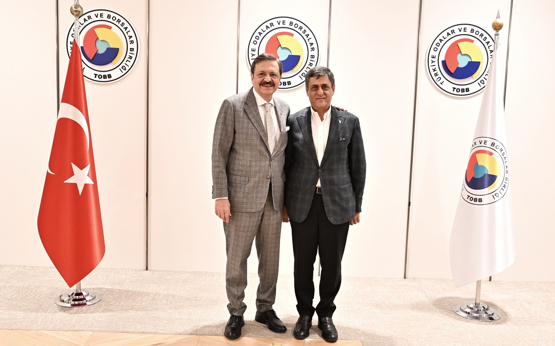 Hisarcıklıoğlu, TOBB Türkiye Ulaştırma ve Lojistik Sektör Meclisi Başkanı Aras ile görüştü