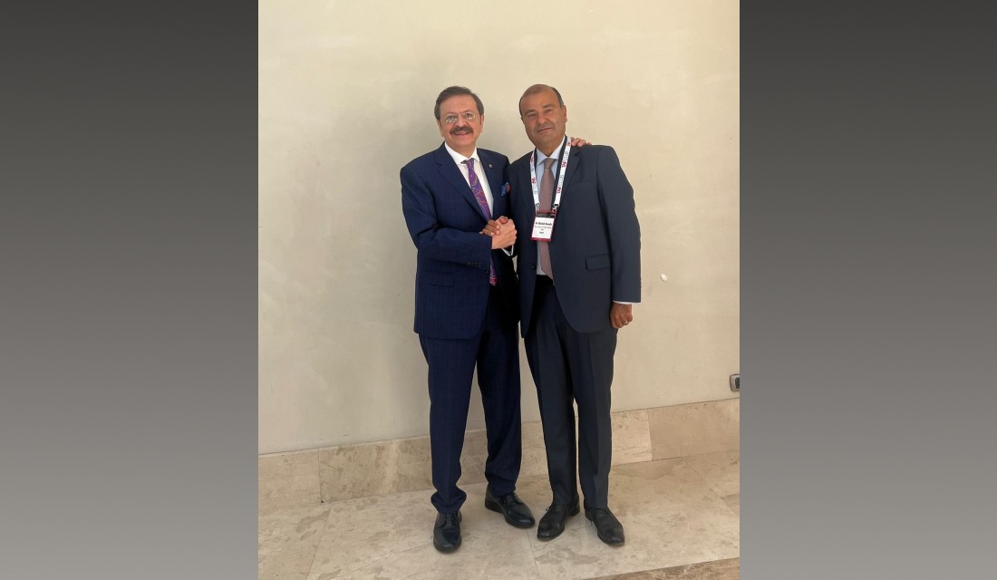 Hisarcıklıoğlu, Arap Odalar Birliği Genel Sekreteri Hanefi görüştü