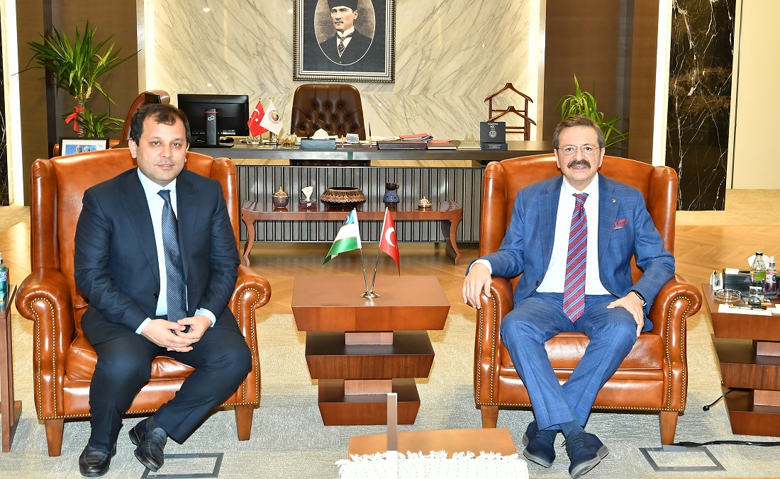 Hisarcıklıoğlu, Özbekistan TSO Başkanı Vahabov ile görüştü