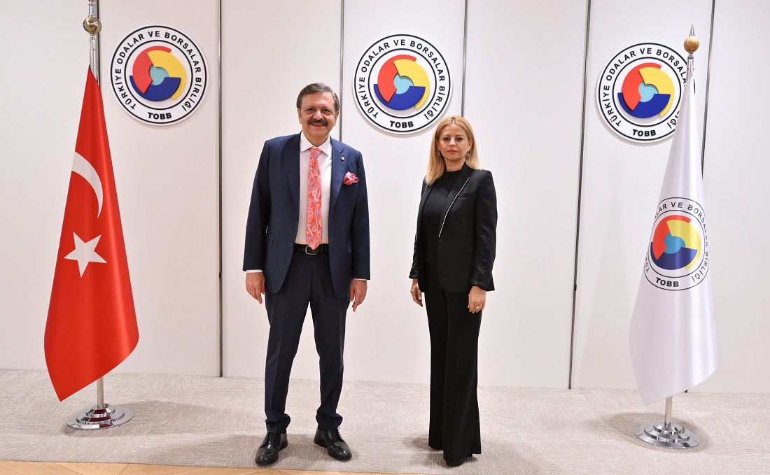 Hisarcıklıoğlu, Türk-Azerbaycan İş Kadınları Platformu Kurucu Başkanı Guliyeva ile görüştü