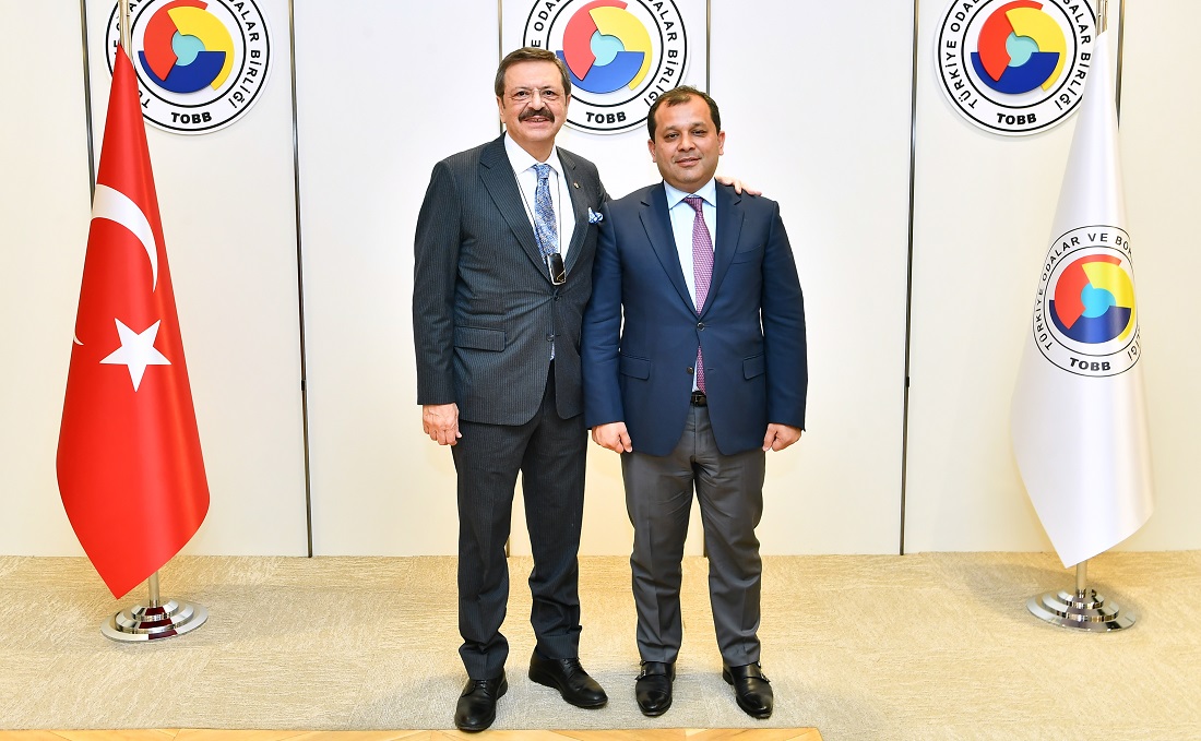 Hisarcıklıoğlu, Özbekistan TSO Başkanı Vakhabov ile görüştü