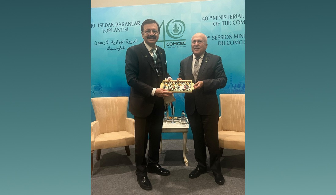 Hisarcıklıoğlu, Filistin Ulusal Ekonomi Bakanı Alamour ile görüştü