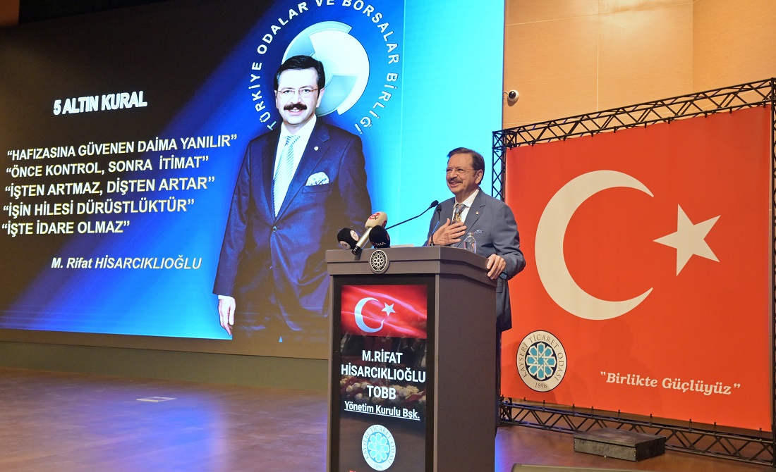 Hisarcıklıoğlu, Kayseri TO Meclis toplantısına katıldı