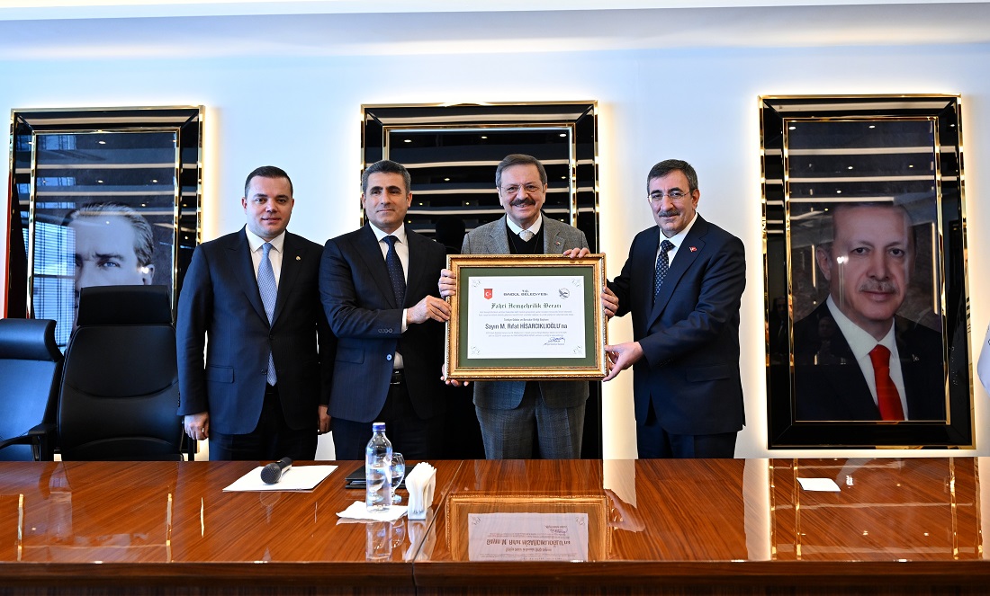 Hisarcıklıoğlu’na Bingöl Fahri Hemşehrilik Beratı tevdi edildi