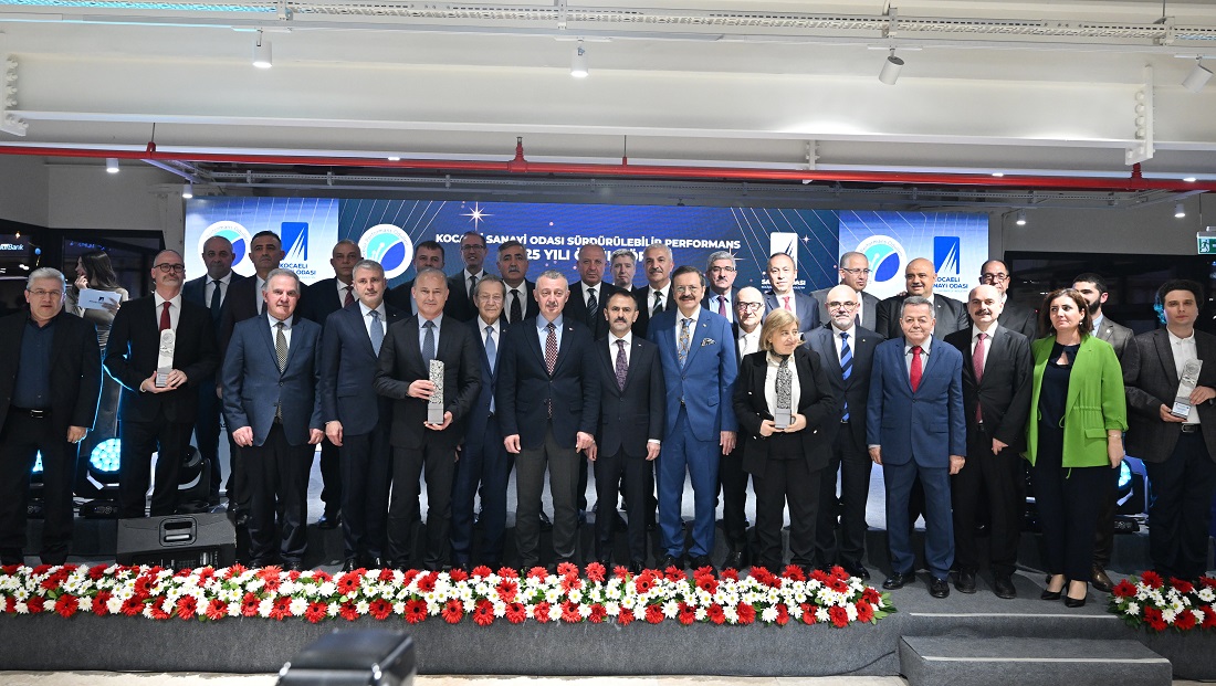 Kocaeli Sanayi Odası Sürdürülebilir Performans 2025 Yılı Ödülleri sahiplerini buldu