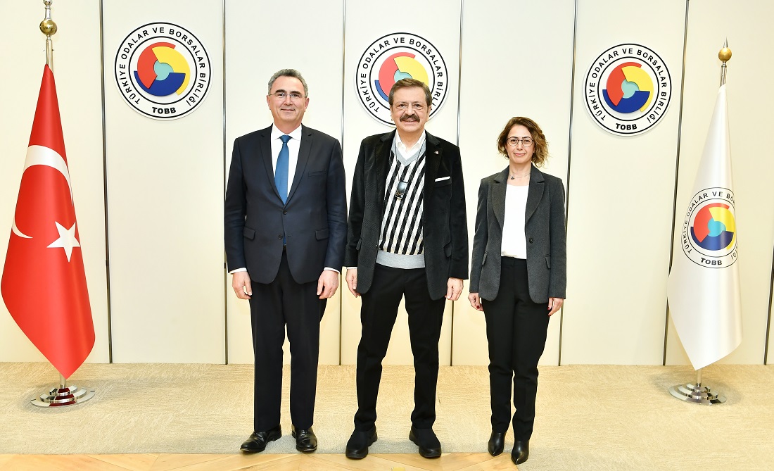 Hisarcıklıoğlu, GS1 Merkez Ofis Başkanı Barbuat ile görüştü