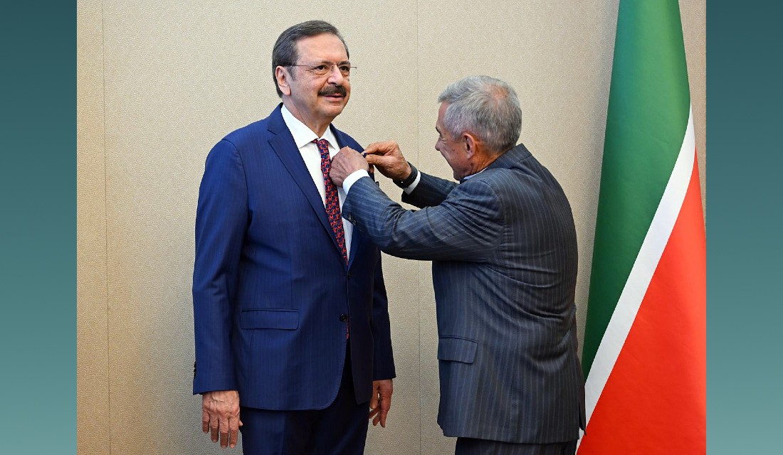 Hisarcıklıoğlu’na Tataristan “Dostluk Nişanı”